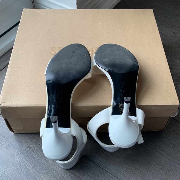 White Heeled Summer Sandals - Picture 2 of 3